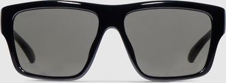 Gucci Geometric-frame Sunglasses, Black