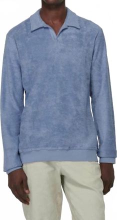 Orlebar Brown Mens Santino Long Sleeve Top In Springfield Blue