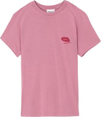 Isabel Marant Tops, Dames, Roze, S, Katoen, Zewel T-shirt