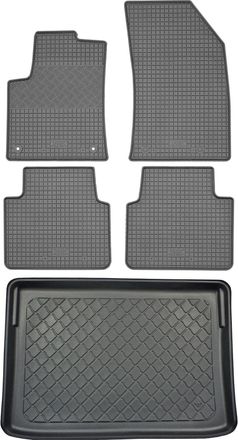 OEM Juego De Alfombrillas De Goma Para Coche Y Alfombrilla Para Maletero Para Citro&euml;n C3 Aircross Ii Suv (5 Puertas) A Partir De Noviembre De 2017