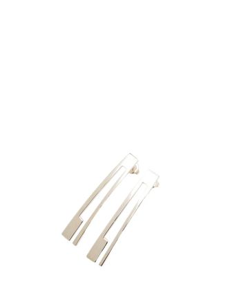 Gucci 2000-2015 Sterling Silver Long G Cutout Push Back earrings