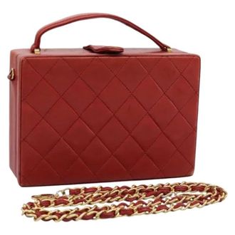 Chanel Pre-owned Vintage Handtas - Dames - Pre-owned - Rood - Maat: ONE Size Leer
