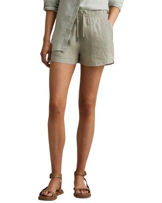 Reiss Cleo Garment Dyed Linen Short