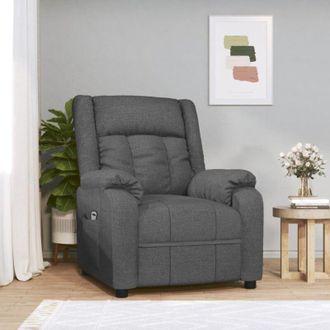 vidaXL Sill&oacute;n Reclinable El&eacute;ctrico De Tela Gris Oscuro Vidaxl