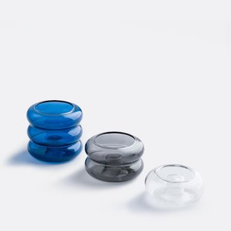 La Redoute Interieurs Set van 3 kandelaars in gekleurd glas, Leramo