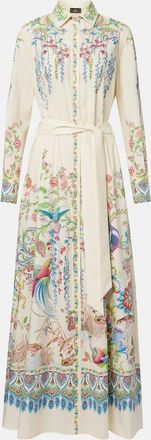 Etro Belted printed cotton shirt dress