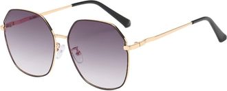 Generic Large Frame Polygonal Ladies Retro Street Sunglasses, Outdoor Holiday Glasses (Color : B, Size : Medium)