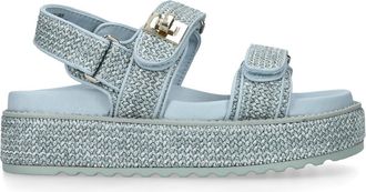 Steve Madden Womens Bigmona Blue Sandals - Size UK 7