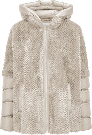 Milestone MSWega Cape - Dames - Jassen - Beige - L - Leer - Jassen