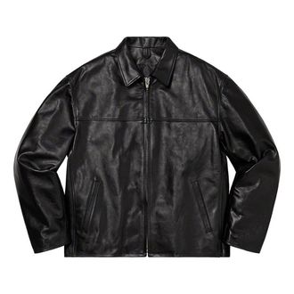 SUPREME x Yohji Yamamoto Leather Work Jacket Black White Red SUP-FW20-105