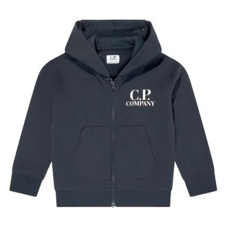 C.P. Company C.P. Company, Kids Sweatshirts, male, Blue, 6 Y, Goggle Hooded Zip Up Top