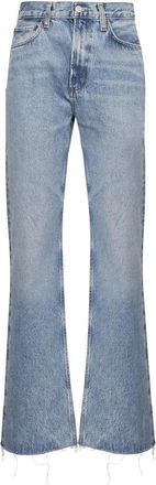A Gold E Leena Mid Rise Baby Flare Jean - Dames - Flared Jeans - Blauw - W29 - Katoen - Jeans