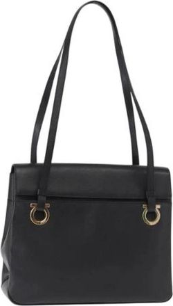 Ferragamo Pre-owned Shoulder Bag - Dames - Vintage Schoudertas - Zwart - ONE Size - Leer - Vintage