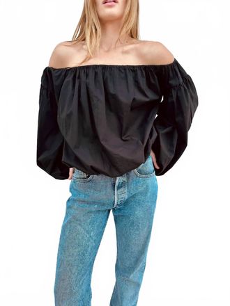 Caroline Constas Andros Off Shoulder Top In Black