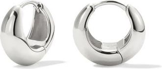 Made by Mary Gloss Huggie Hoop Earrings in Silver at Nordstrom