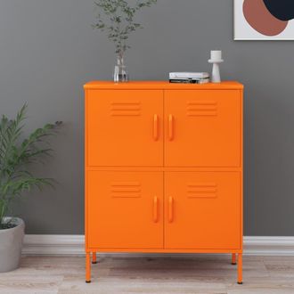 Berkfield Home Storage Cabinet Orange 80x35x101.5 cm Steel