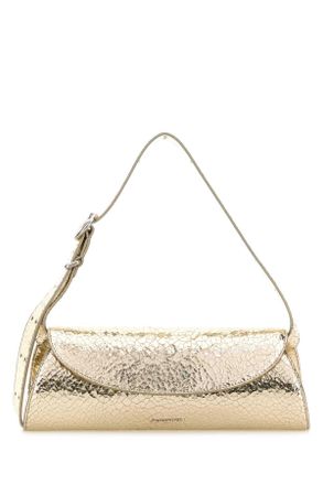 Jil Sander Gold Leather Cannolo Crossbody Bag