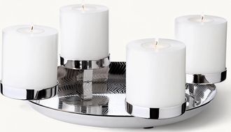 Edzard Hochwertiger Design Adventskranz Kaya ø 36 cm - Edelstahl hochglanzpoliert