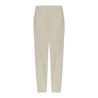 Moschino Straight Trousers, female, Beige, Size: XS Straight-leg trousers