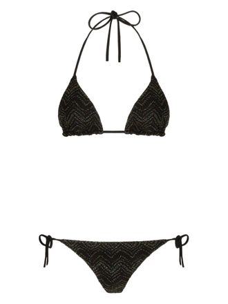 Missoni Bikini met zigzag gebreide - Zwart