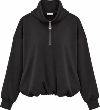Dondup Sweatshirt met rits - Dames - Sweatshirts & Hoodies - Zwart - Maat: S Zijde