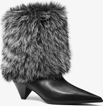 Michael Kors Jayla Faux Fur and Leather Boot