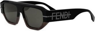 Fendi graphy Fe 40142I 05A - Heren - Zonnebrillen - Zwart - 54 MM - Accessoires