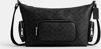 Coach Mens Finn Crossbody Bag With Pockets in Signature Canvas | PVC