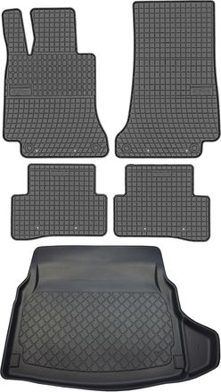 OEM Juego De Alfombrillas De Goma Para Coche Y Alfombrilla Para Maletero Para Mercedes Clase C W205 Sed&aacute;n (marzo De 2014 A 2021)