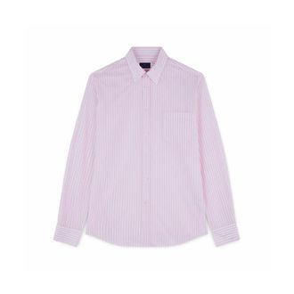 Paul & Shark Gestreept katoenen J-Fit overhemd - Heren - Casual Overhemden - Roze - XL - Katoen - Overhemden