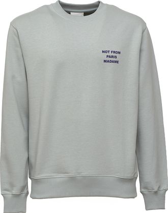 Dr&ocirc;le de Monsieur French Terry Slogan Crewneck Sweatshirt