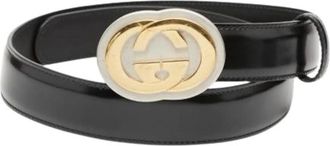 Gucci Pre-owned Belts, female, Black, Size: ONE SIZE Pre-owned Leather Belt