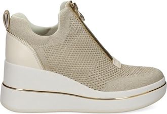 Michael Michael Kors Willis sneakers met plateauzool en rits - Beige