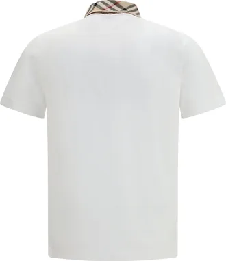 Burberry Mens Polo Shirt Cotton Chalk Top