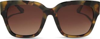 DIFF Eyewear Bella II 54mm Polarized Gradient Square Sunglasses in Brown Gradient at Nordstrom