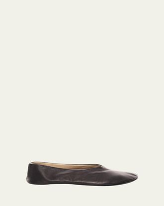 The Row Stella Lambskin Ballerina Slippers