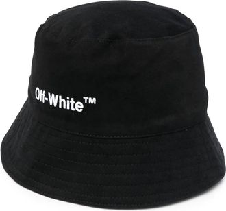 Off-white Mens Helvetica Bucket Hat In Black