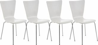 Clp Set 4 Sedie Impilabili Aaron bianco