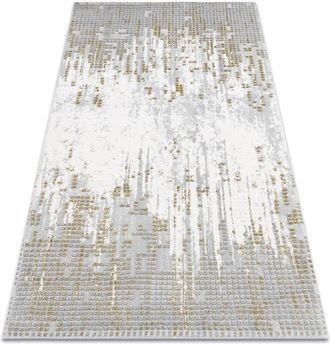 RugsX Rugsx - Carpet acrylic vals 8376 Geometric spatial 3D grey / green green 80x150 cm