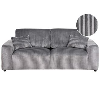 Beliani Beliani - Sof&aacute; De Pana 3 Plazas C&oacute;modo Sal&oacute;n Moderno Gris Sandora