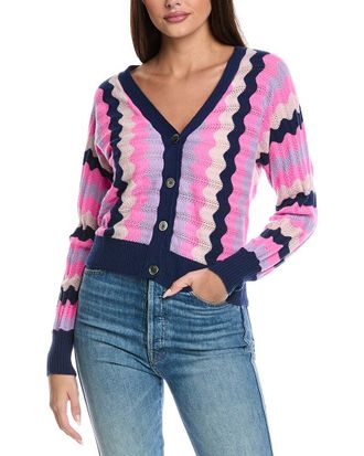 Isla Adina Pointelle Cashmere Cardigan