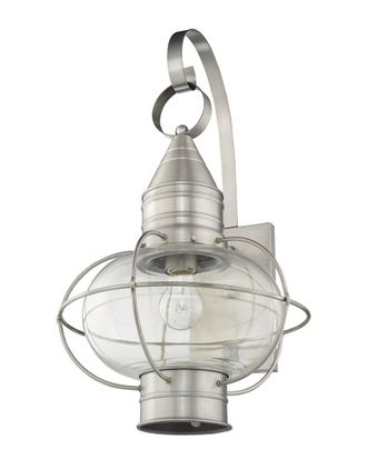 Livex Lighting 1-Light Brushed Nickel Outdoor Wall Lantern