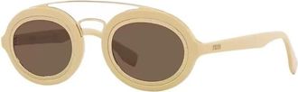 Fendi Unisex Black Oval Sunglasses FE40094I 25E