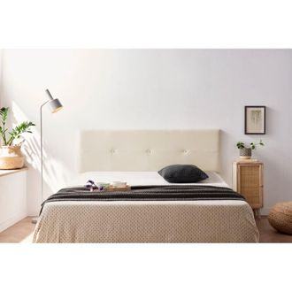 Moonia Moonia - Cabecero Tapizado Napoli Polipiel 90x50x5 Cm - Blanco Roto