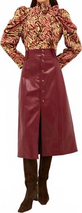 Marie Oliver Chelsea Midi Skirt In Brick