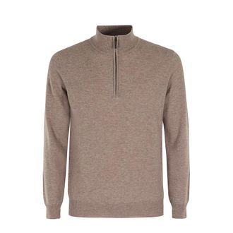 KANGRA Truien & Vesten, Heren, Bruin, M, Stijlvolle Gebreide Trui voor Mannen