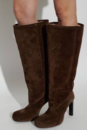 Balenciaga Fargo Heeled Knee-high Boots, Womens, Brown