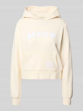 Review Hoodie mit Kapuze in Offwhite, Gr&ouml;&szlig;e XL