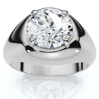 Pompeii3 Ceritified Mens 3Ct Diamond Wedding Anniversary Ring Gold Lab Grown