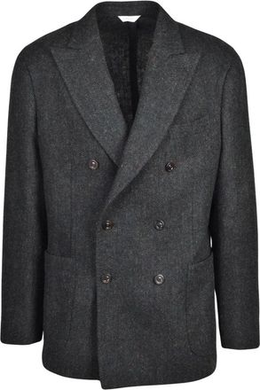 Boglioli Giacca doppiopetto - Heren - Blazers - Grijs - XL - Wol - Jassen